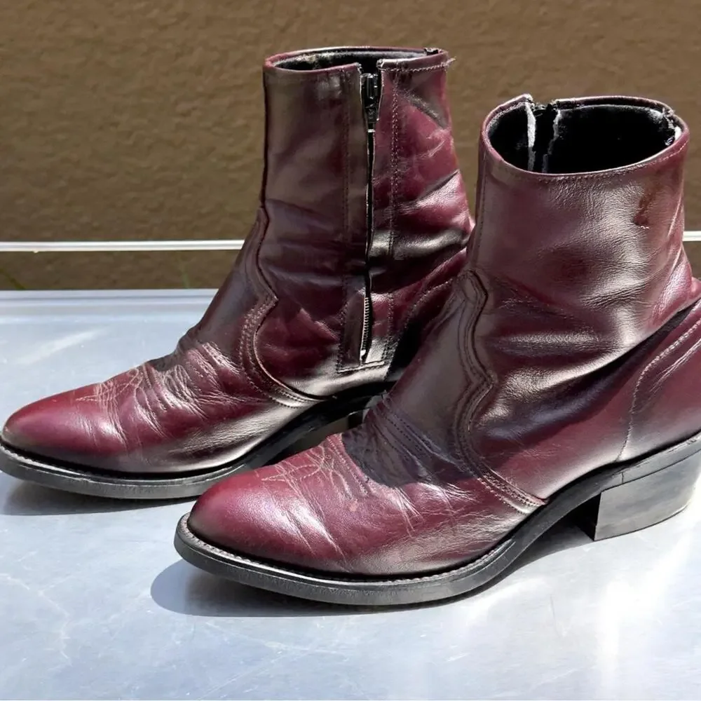 unbranded burgundy leather